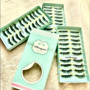 NWOT 3 BOXES DINGSEN New 10 pairs natural false eyelashes